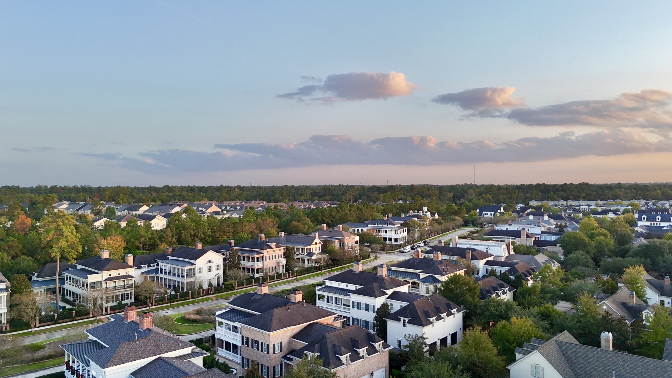 Land development aerial view